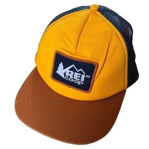 REI Co-op Trucker Hat Mesh Snapback Yellow, Blue Unisex